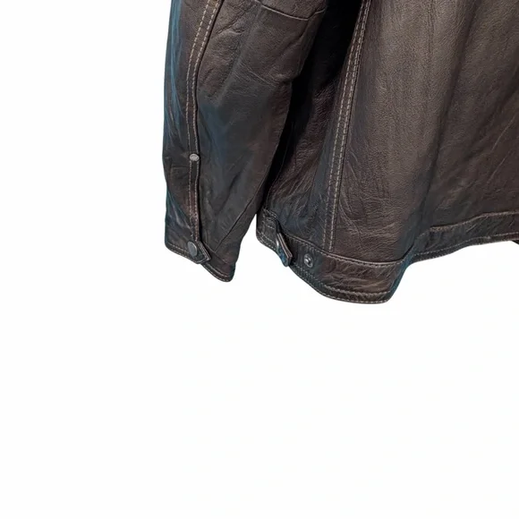 Tommy Bahama Dark Brown Leather Jacket